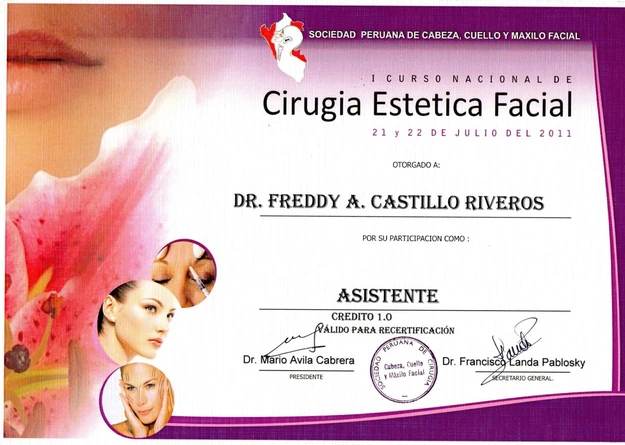 Curso de cirugía estética facial del Dr Freddy Castillo